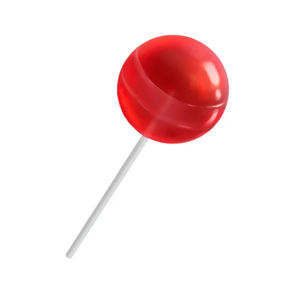 Sweet red lollipop on the stick — Stock Photo, Image