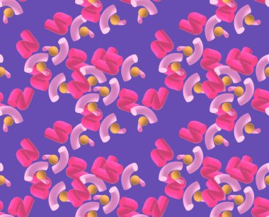 Basit renkli biçimlere sahip soyut desen