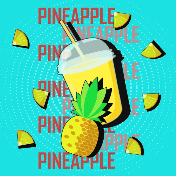 Ananas dilimli ananas suyu.