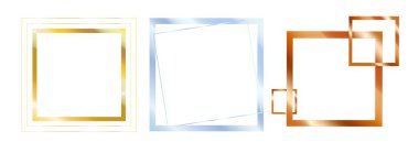 Tasarım için metal çerçeve vektör kümesi