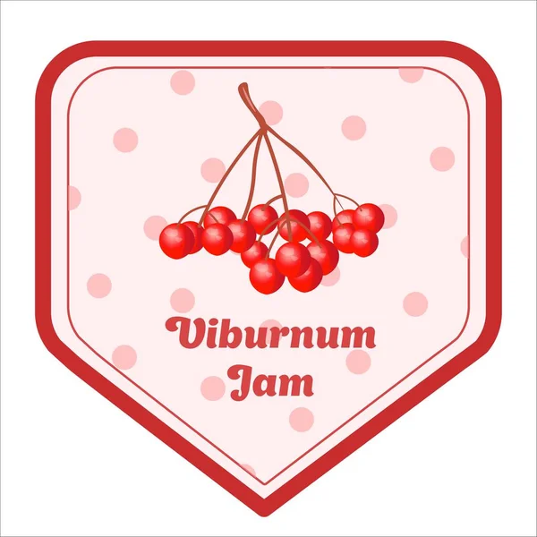 Viburum reçelinin vektör etiketi tasarımı