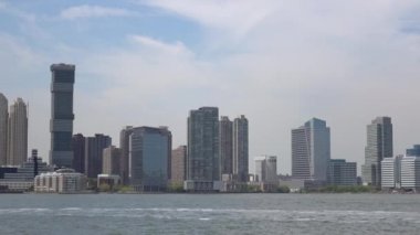 Jersey city panoramik manzaralı.