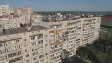 KYIV, UKRAINE - Haziran 23RD, 2020: Konut binasındaki gaz patlaması sonrası kalıntılar..