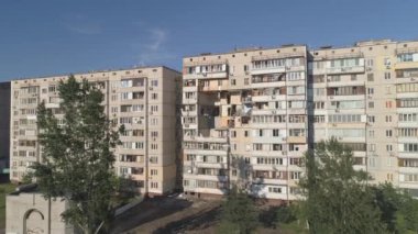 KYIV, UKRAINE - Haziran 23RD, 2020: Konut binasındaki gaz patlaması sonrası kalıntılar..