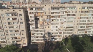 KYIV, UKRAINE - Haziran 23RD, 2020: Konut binasındaki gaz patlaması sonrası kalıntılar..