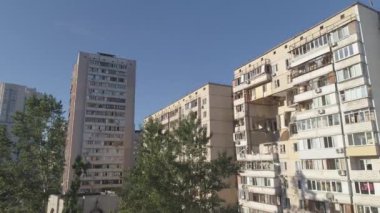 KYIV, UKRAINE - Haziran 23RD, 2020: Konut binasındaki gaz patlaması sonrası kalıntılar..