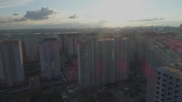 Kyiv Ukrayna Temmuz 2019 Hava Görüntüsü Modern Konut Bloklarının Insansız — Stok video