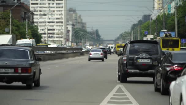 Kiev Ukraine Juin 2021 Embouteillage Sur Une Grande Ville Heure — Video