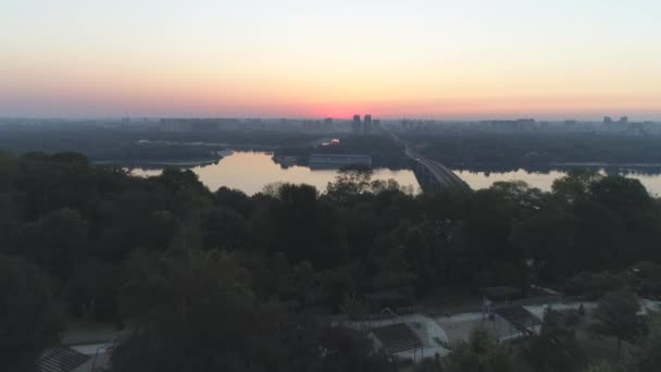 キエフでの日の出の美しい映像 — ストック動画