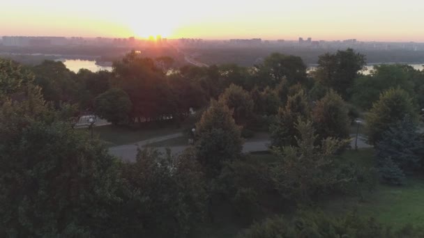 Schöne Aufnahmen Vom Sonnenaufgang Kiew — Stockvideo