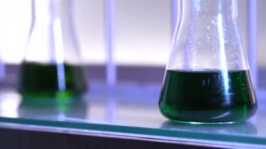 Laboratuvarda kimyasalları olan bilim adamlarının görüntüleri..