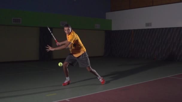 Ténis tiros: forehand (câmera lenta ) — Vídeo de Stock