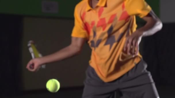 Tennisschläge: Vorhand (Zeitlupe)) — Stockvideo