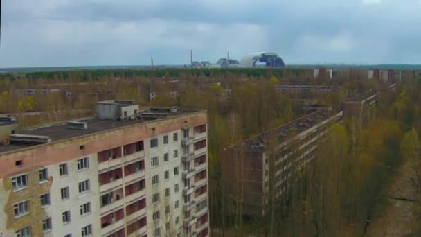 Pripyat, pueblo fantasma cerca de Chernobyl — Vídeo de stock