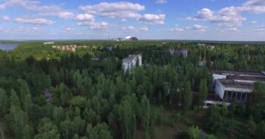 Terk edilmiş City of Pripyat Chernobyl (Hava, 4k yakınındaki)