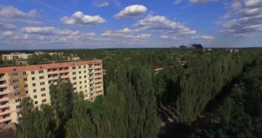 Terk edilmiş City of Pripyat Chernobyl (Hava, 4k yakınındaki)
