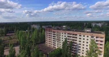 Terk edilmiş City of Pripyat Chernobyl (Hava, 4k yakınındaki)