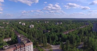 Terk edilmiş City of Pripyat Chernobyl (Hava, 4k yakınındaki)