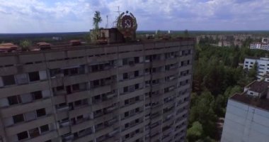 Terk edilmiş City of Pripyat Chernobyl (Hava, 4k yakınındaki)