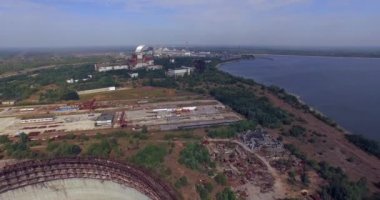 Soğutma kule Chernobyl nükleer enerji santrali (Hava bitmemiş srade)