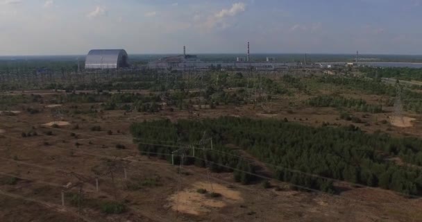 O arco de Chernobyl. (Aéreo, 4K ) — Vídeo de Stock