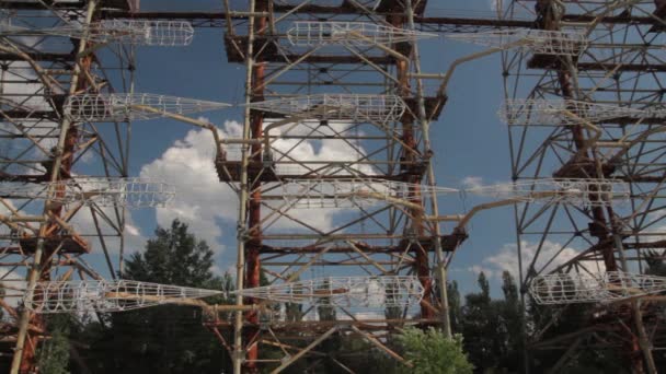 Duga, giganta stali w pobliżu Chernobyl — Wideo stockowe