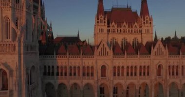 Macaristan Parlamento Binası kaliteli hava görüntülerini Gotik tarzı