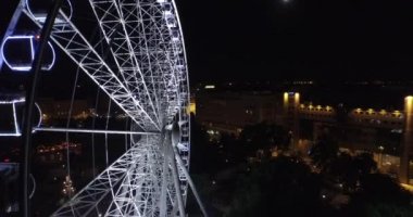 Budapeşte göz , Ay ışığında Dev Dönme Dolap. (Hava)