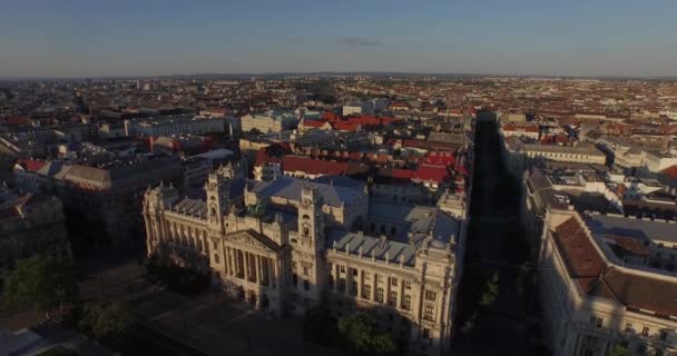 Будапештский этнографический музей, Венгрия (AERIAL) ) — стоковое видео