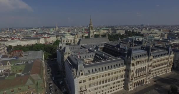Rathaus Vienne - Hôtel de ville, Rathauspark. Vue Aérienne — Video
