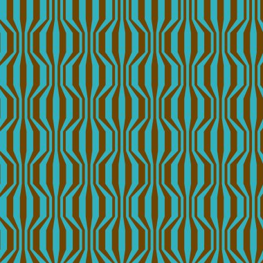 Kırık dalgalı kahverengi ve mavi şeritler ile Seamless Modeli