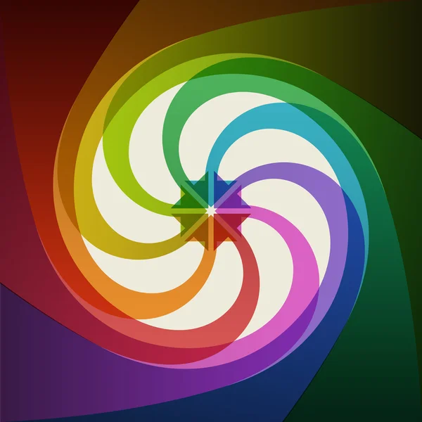 Fond de couleur avec des formes torsadées — Image vectorielle