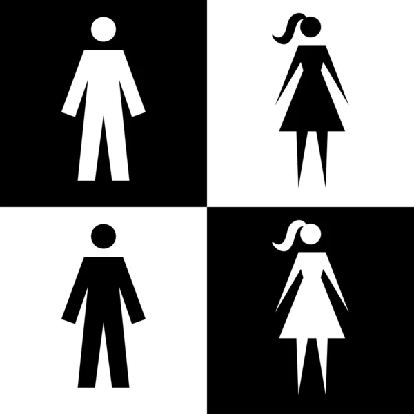 Icon with man and woman — Stock Vector