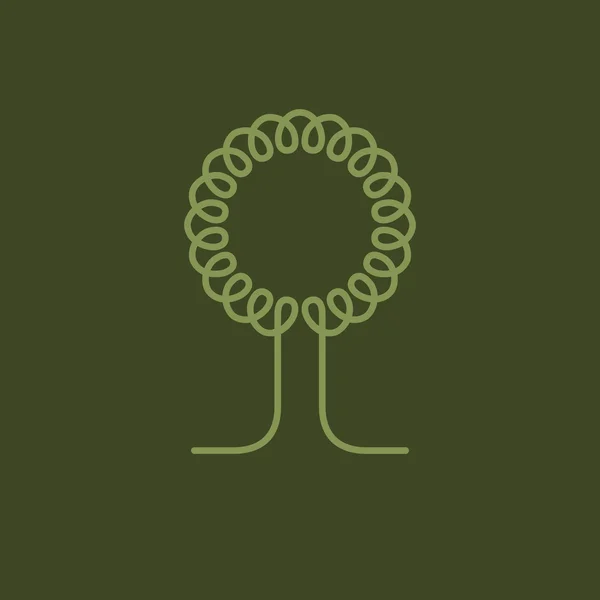 Icono de árbol en diseño de logotipo — Archivo Imágenes Vectoriales
