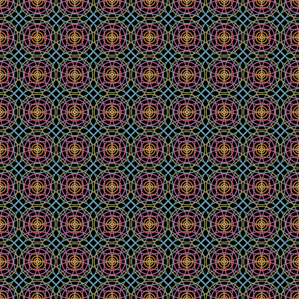 Naadloze patroon met kleur lineaire concentrische cirkels — Stockvector