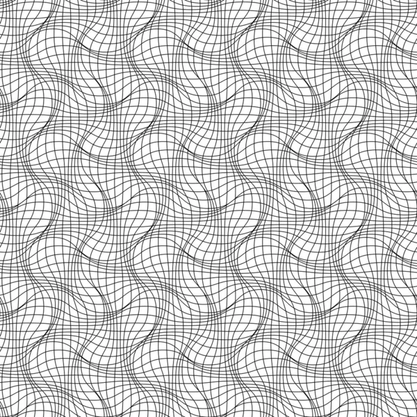 Seamless mönster med vågiga mesh — Stock vektor