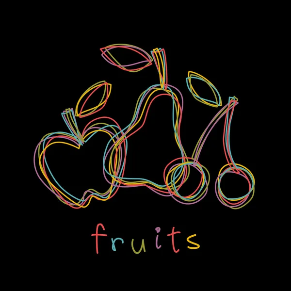 Icono de frutas dibujadas a mano — Vector de stock