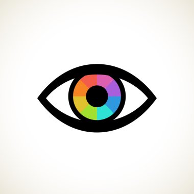 Eye icon with pupil spectrum