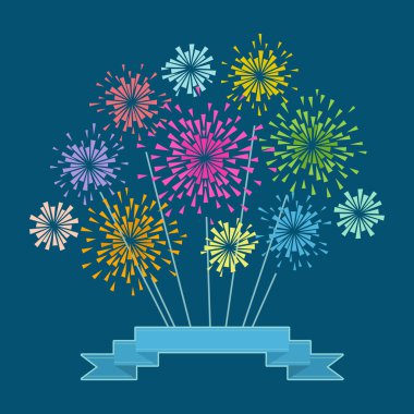 Havai fişek ve afiş arka plan