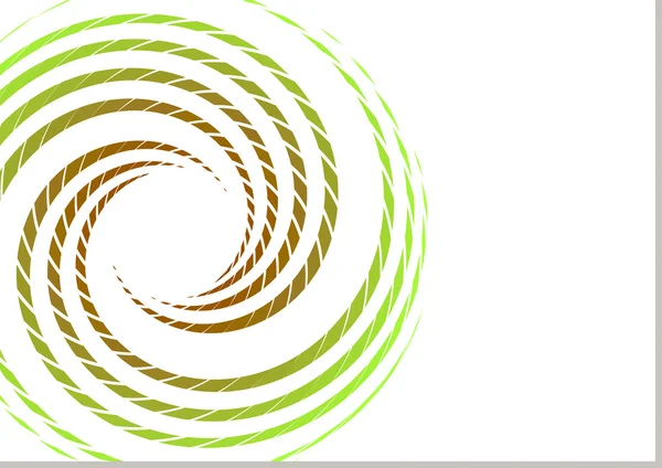 Twisted grön cirkel designelement — Stock vektor