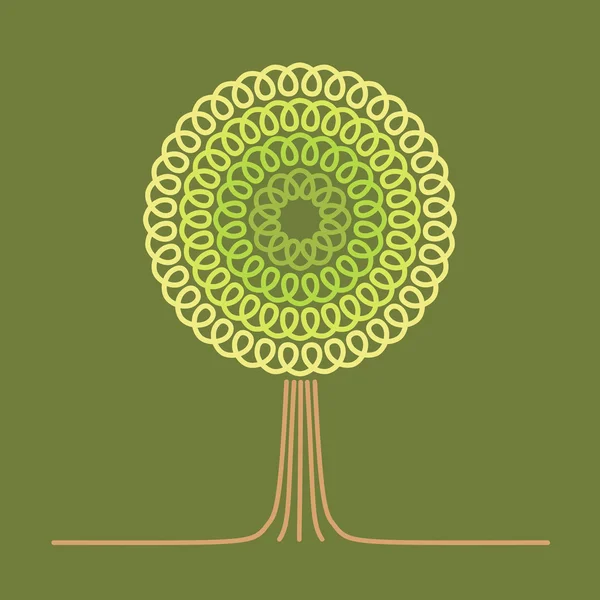 Icono de árbol lineal — Vector de stock