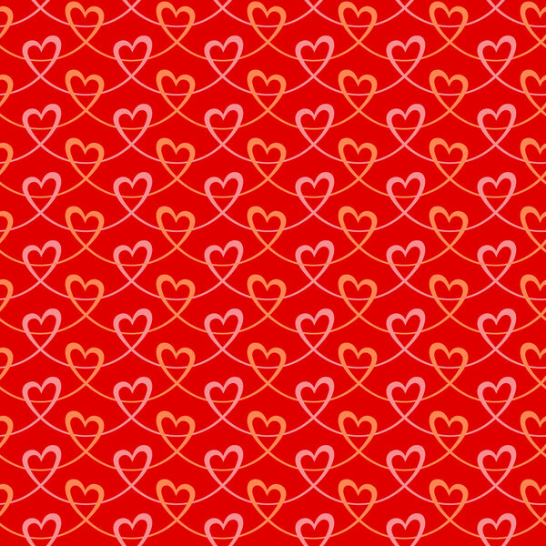 Elegant seamless pattern with hearts