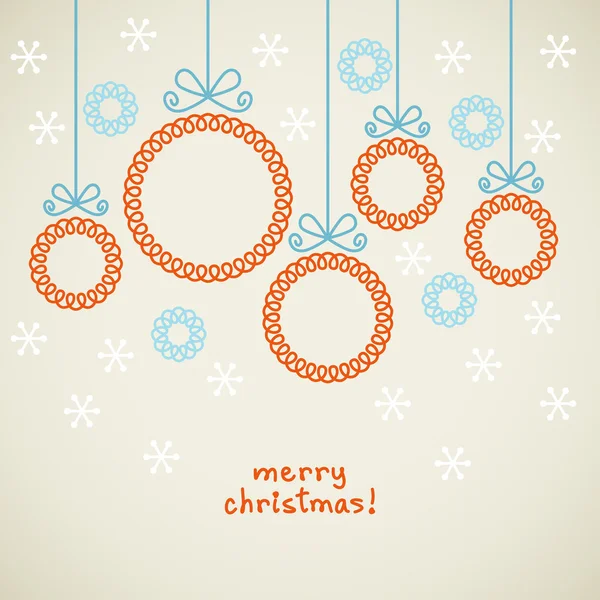 Bakground natalizio con decorazione a cornice — Vettoriale Stock