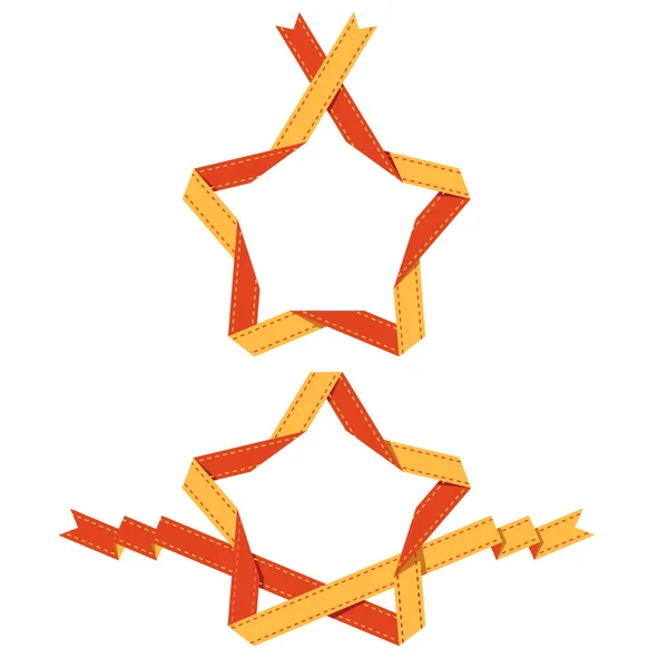 Bannière étoile de ruban de papier — Image vectorielle