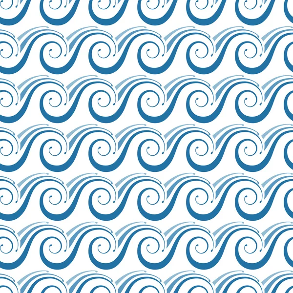 Seamless pattern with stylized waves — Stock Vector