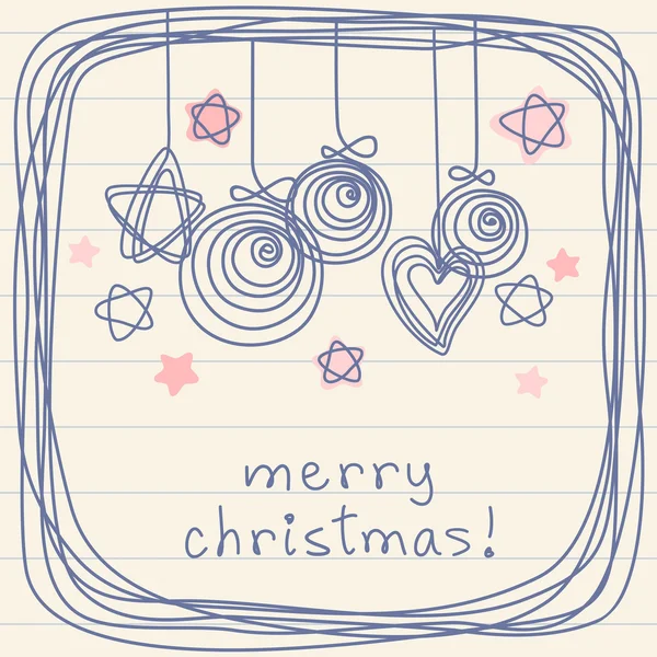 Vánoční dekorace doodle — Stockový vektor