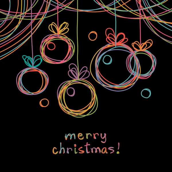 Arrière-plan avec des griffes décoration de Noël — Image vectorielle