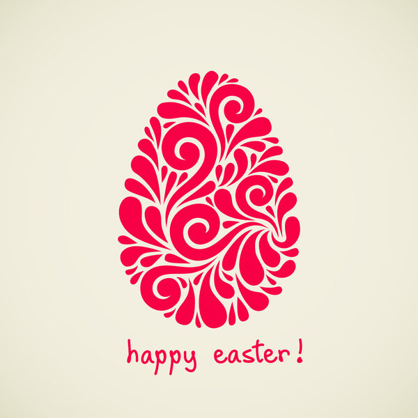Easter card with decorative egg