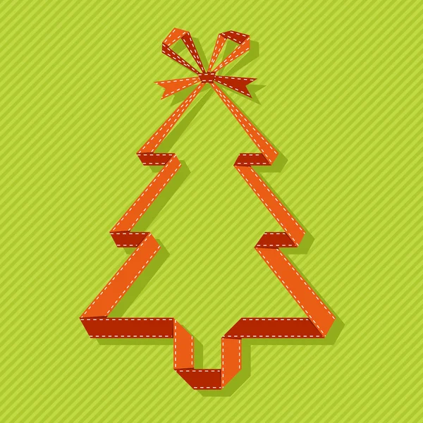 Banner de árbol de Navidad en origami — Vector de stock