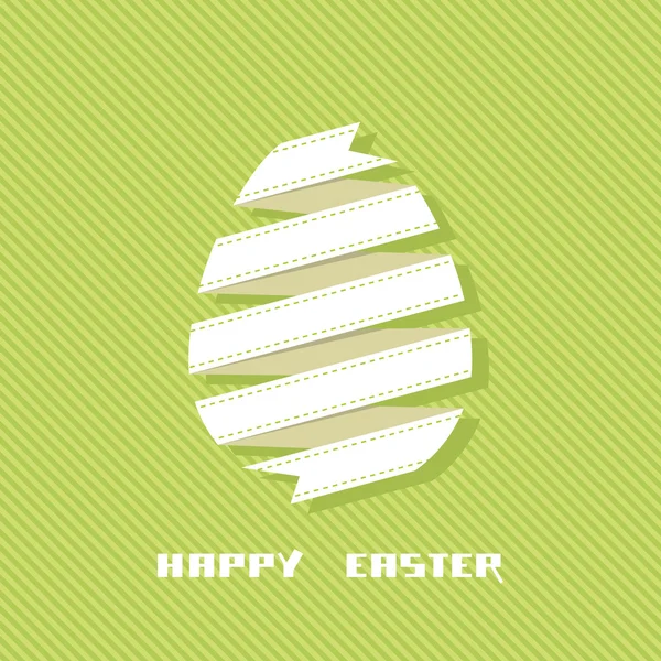 Easter card with banner egg — Stock Vector